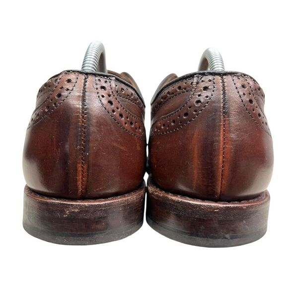 Allen Edmonds Mens Oxfords Madison Park Brown Leather Brogue‎ Wingtip Size 9D - Picture 2 of 7